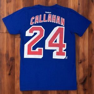 Reebok NHL New York Rangers Callahan‎ “24” Jersey Style T-Shirt – Size S